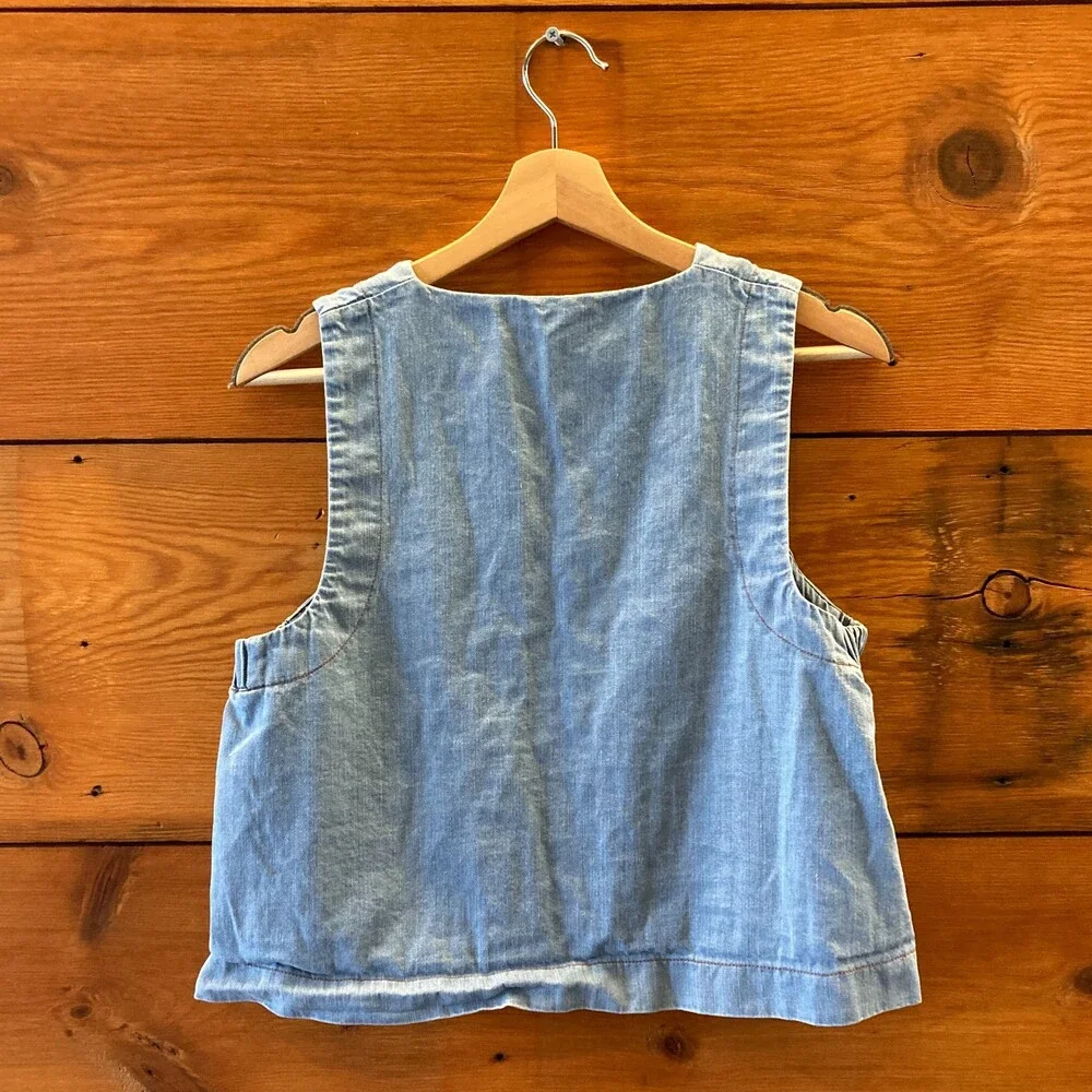 Beaumont Organic Chambray Jovie-Leigh OG Cotton Denim Vest - Size S - 0916VB - Picture 2 of 3